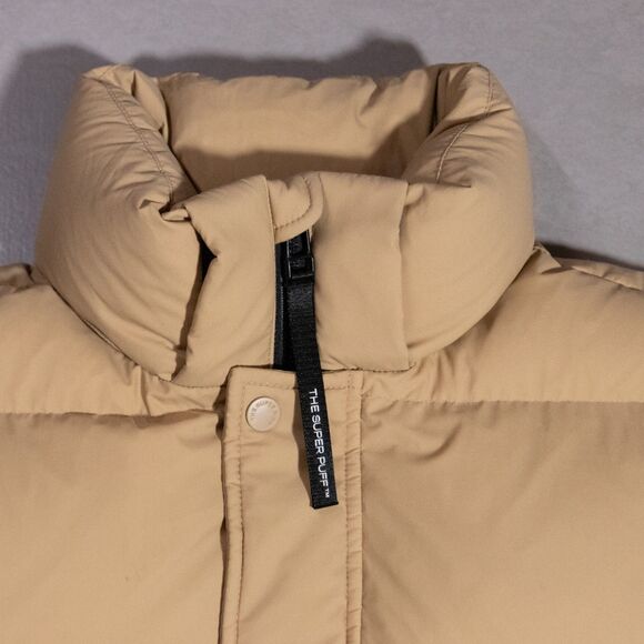 Aritzia The Super Puff Shortie Goose Down Puffer Vest Tan Womens Small (No Hood) - Picture 3 of 10